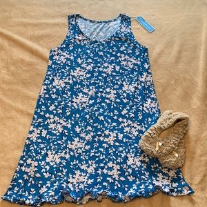 Blue/white Ruffle Nightie by Draper James